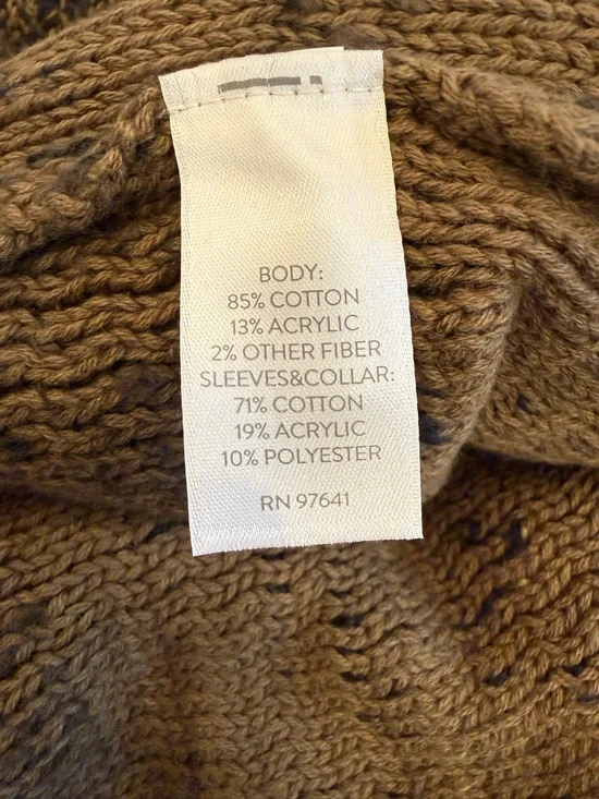 PureJill by J. Jill Open Front Rib Textured Intarsia Cardigan Sweater NWT Size L - Picture 8 of 8